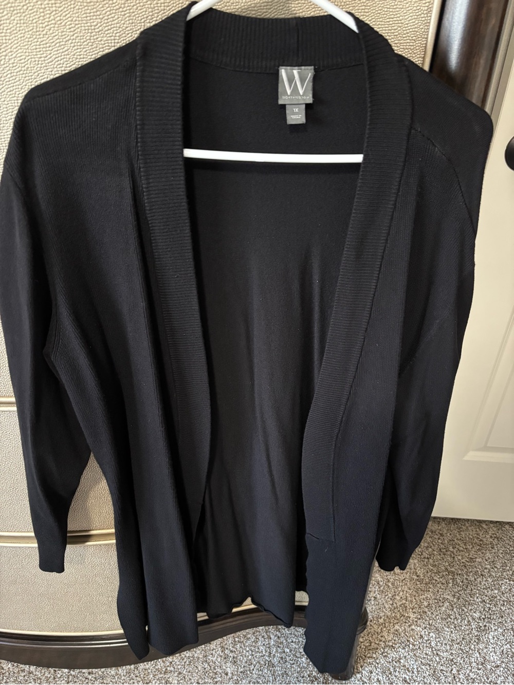 Worthington Black Open-Front Women's Cardigan